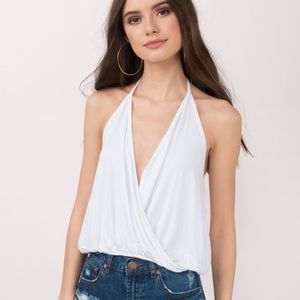 Lost in love surplice cami halter top